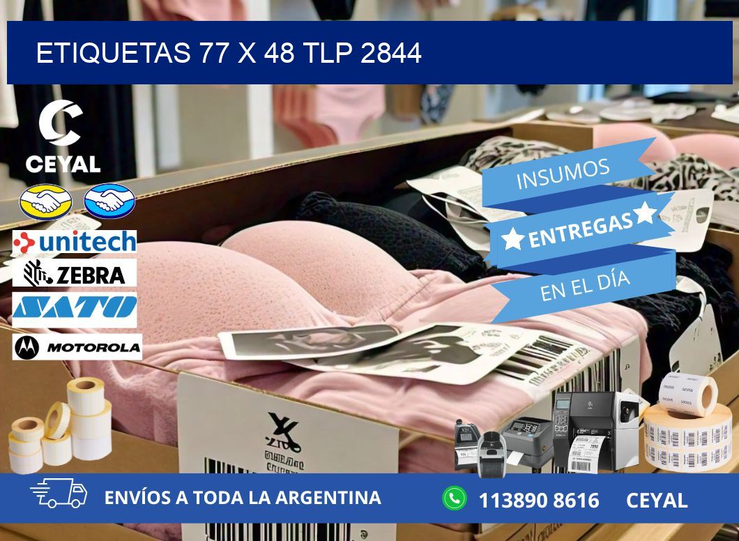 ETIQUETAS 77 x 48 TLP 2844