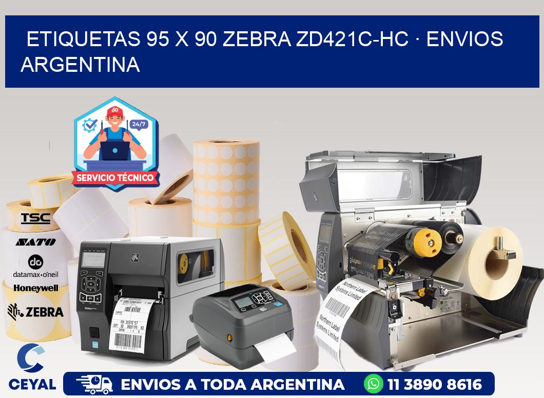 ETIQUETAS 95 x 90 ZEBRA ZD421C-HC · ENVIOS ARGENTINA