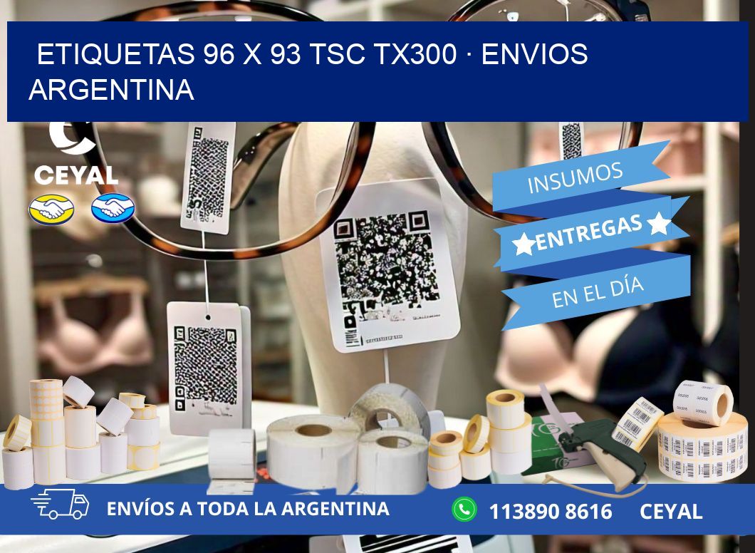 ETIQUETAS 96 x 93 TSC TX300 · ENVIOS ARGENTINA