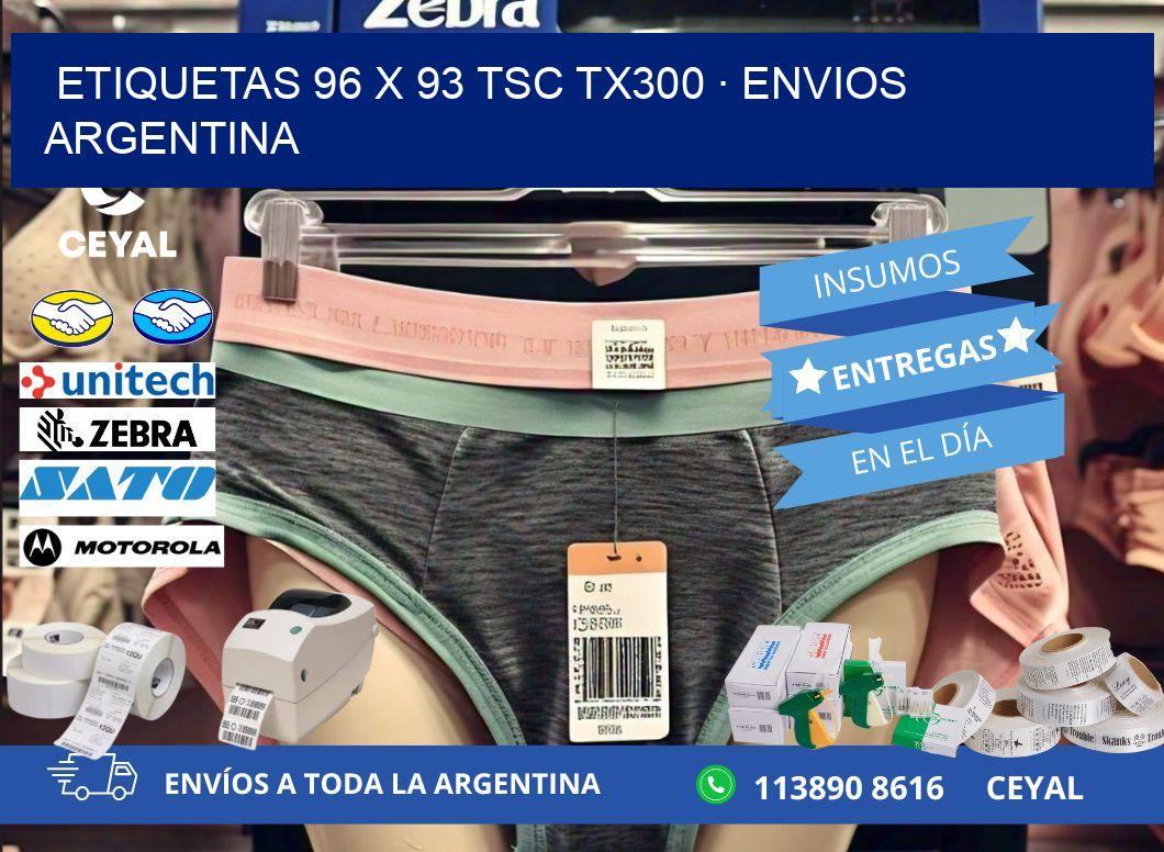 ETIQUETAS 96 x 93 TSC TX300 · ENVIOS ARGENTINA