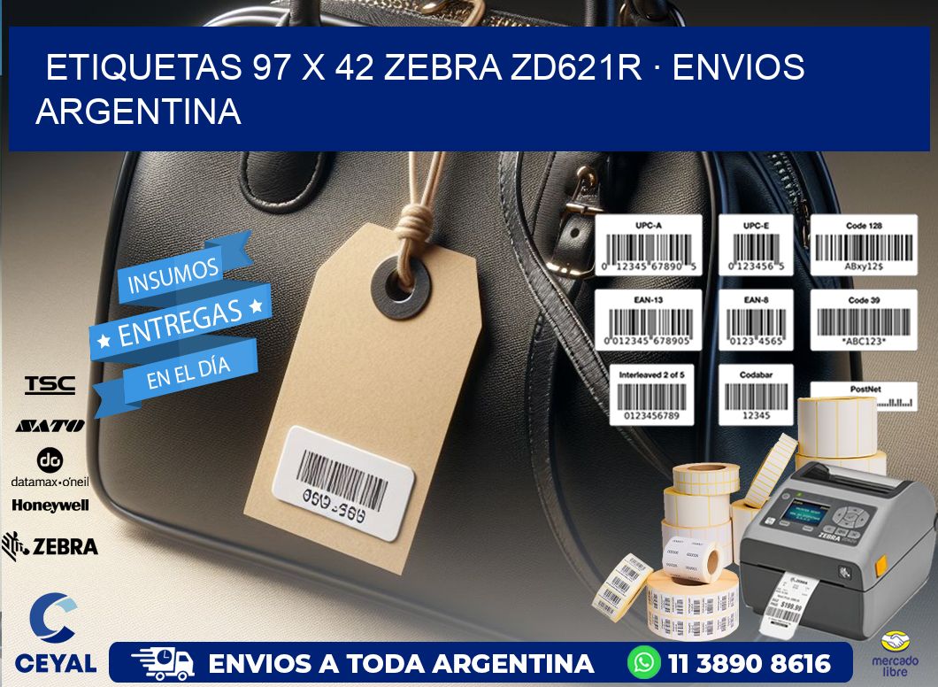 ETIQUETAS 97 x 42 ZEBRA ZD621R · ENVIOS ARGENTINA