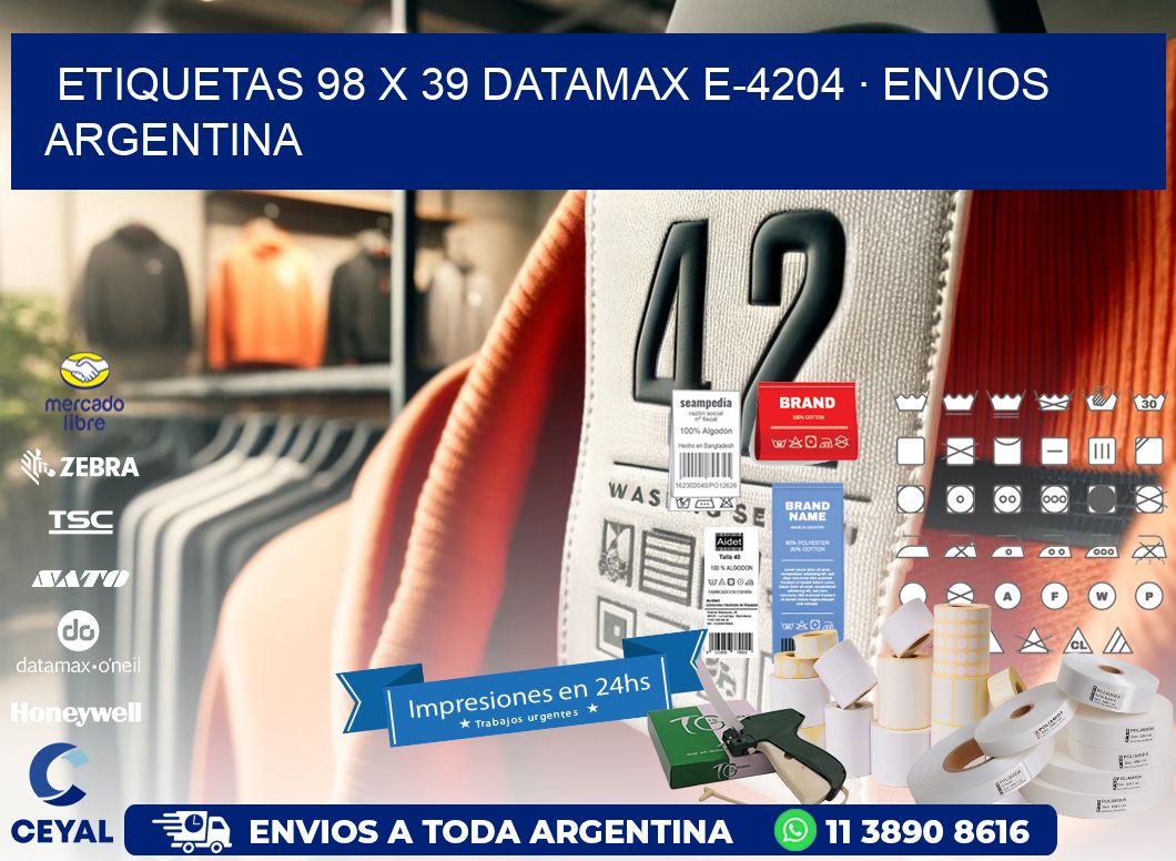 ETIQUETAS 98 x 39 DATAMAX E-4204 · ENVIOS ARGENTINA