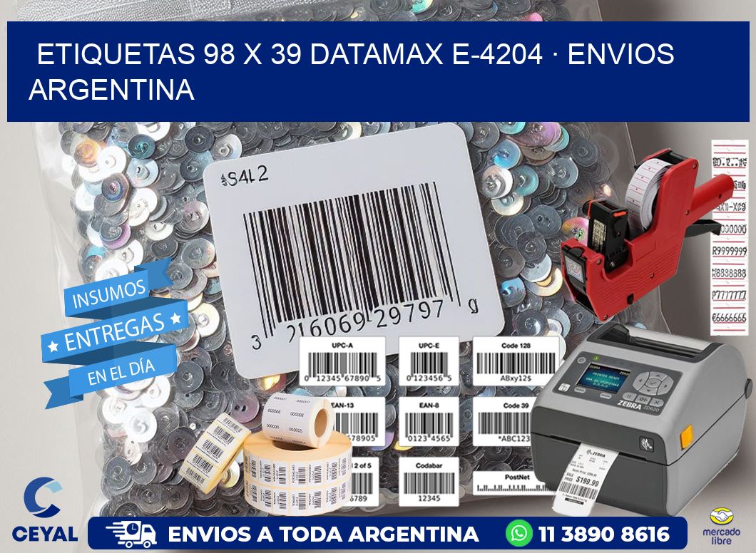 ETIQUETAS 98 x 39 DATAMAX E-4204 · ENVIOS ARGENTINA