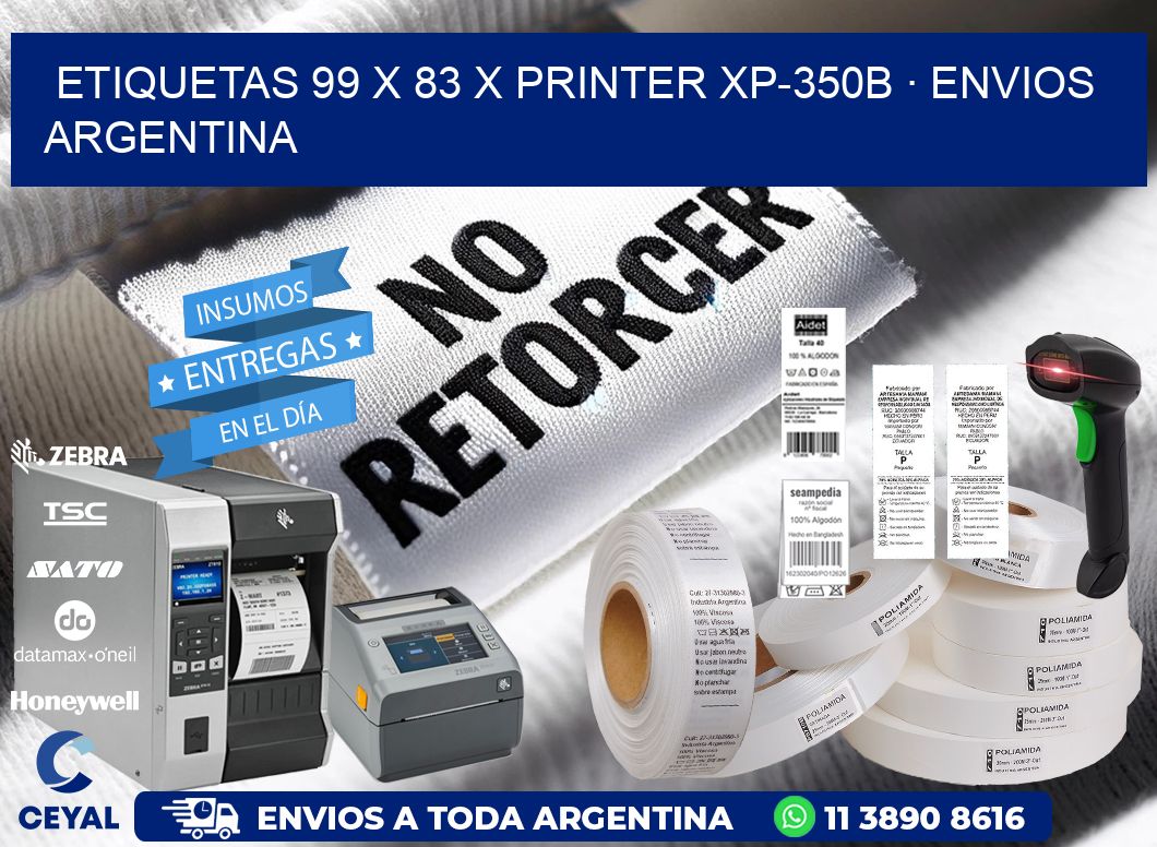 ETIQUETAS 99 x 83 X PRINTER XP-350B · ENVIOS ARGENTINA