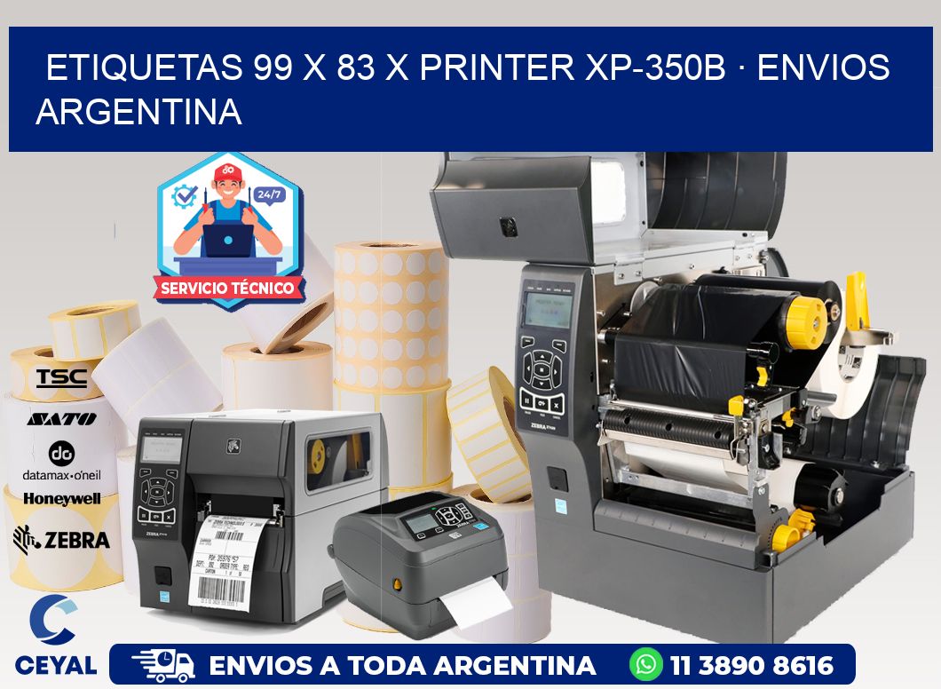 ETIQUETAS 99 x 83 X PRINTER XP-350B · ENVIOS ARGENTINA