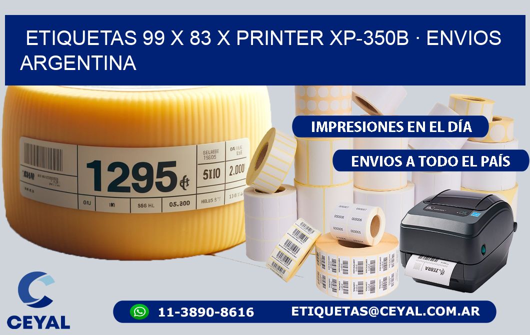 ETIQUETAS 99 x 83 X PRINTER XP-350B · ENVIOS ARGENTINA