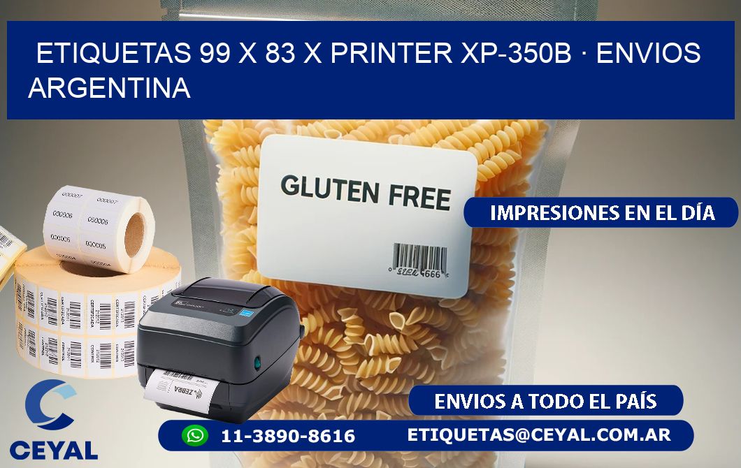 ETIQUETAS 99 x 83 X PRINTER XP-350B · ENVIOS ARGENTINA