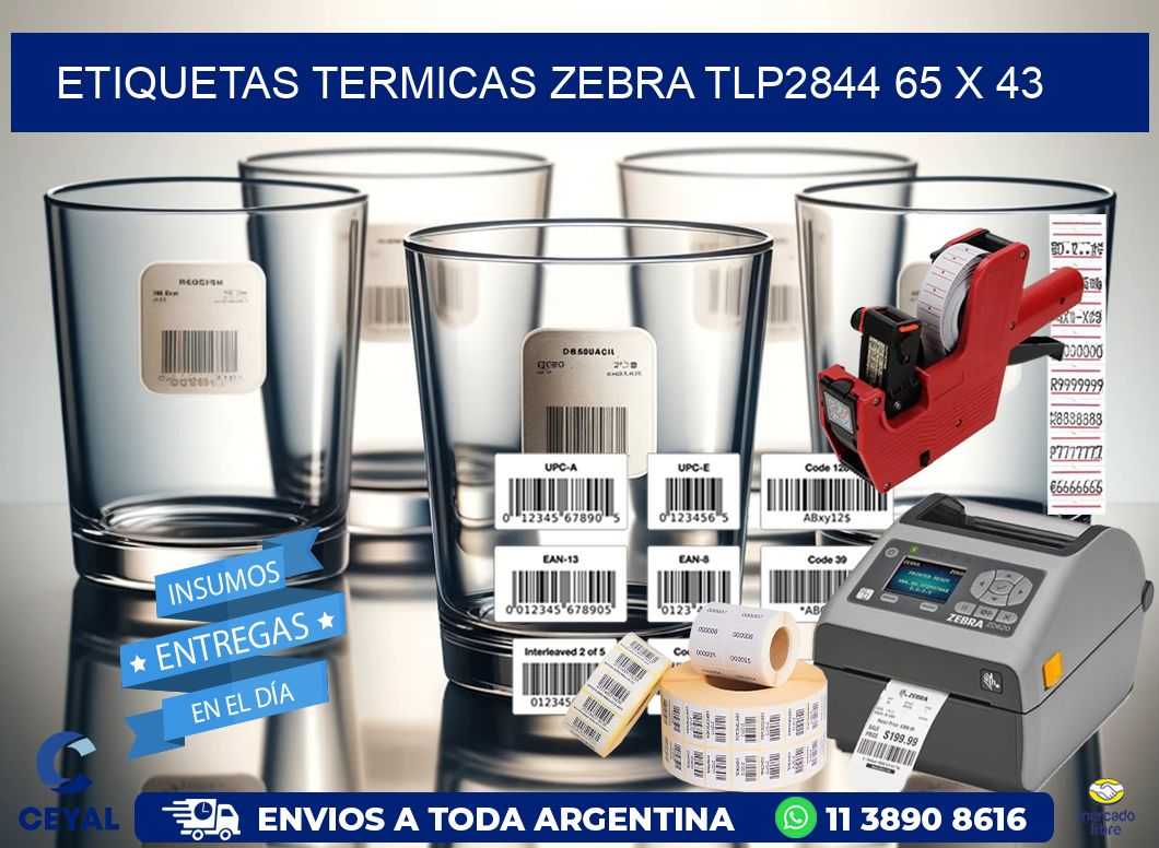 ETIQUETAS TERMICAS ZEBRA TLP2844 65 x 43