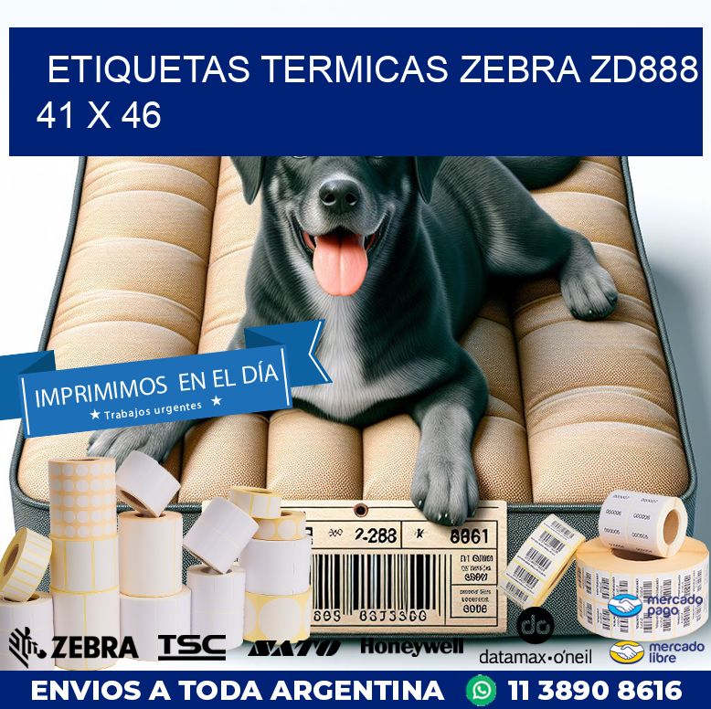 ETIQUETAS TERMICAS ZEBRA ZD888 41 x 46