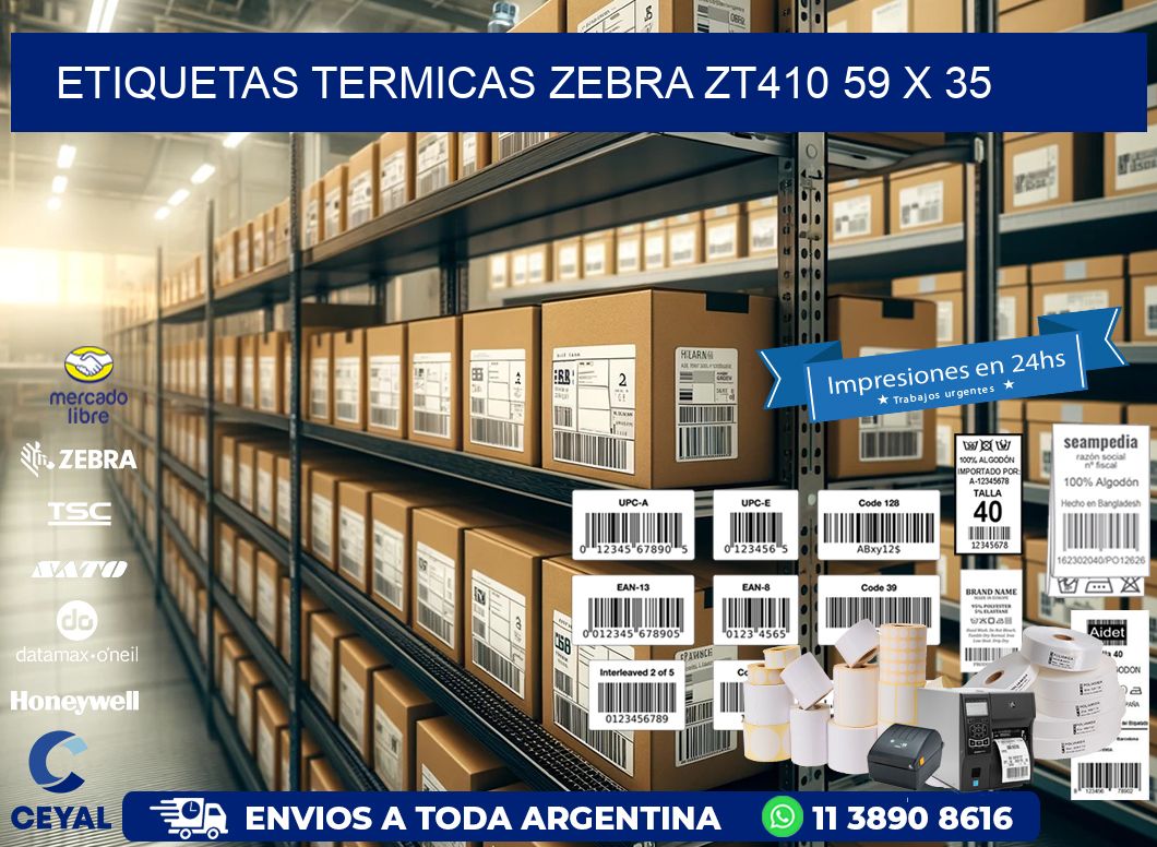 ETIQUETAS TERMICAS ZEBRA ZT410 59 x 35