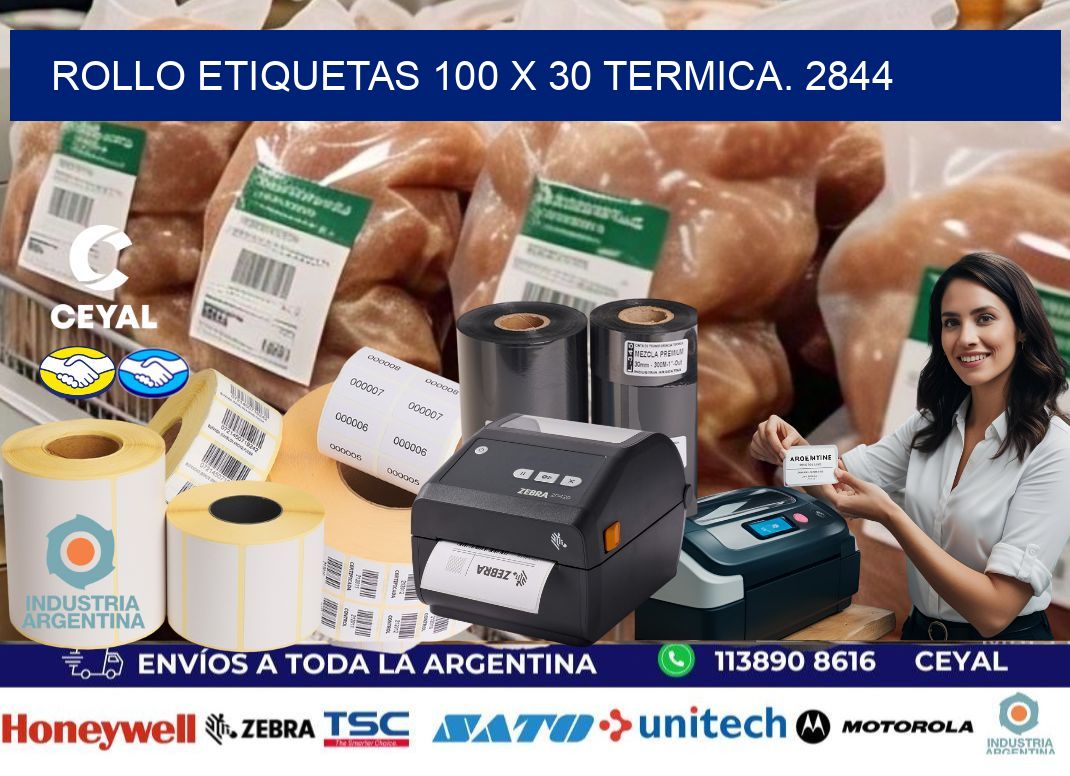 Rollo etiquetas 100 x 30 termica. 2844