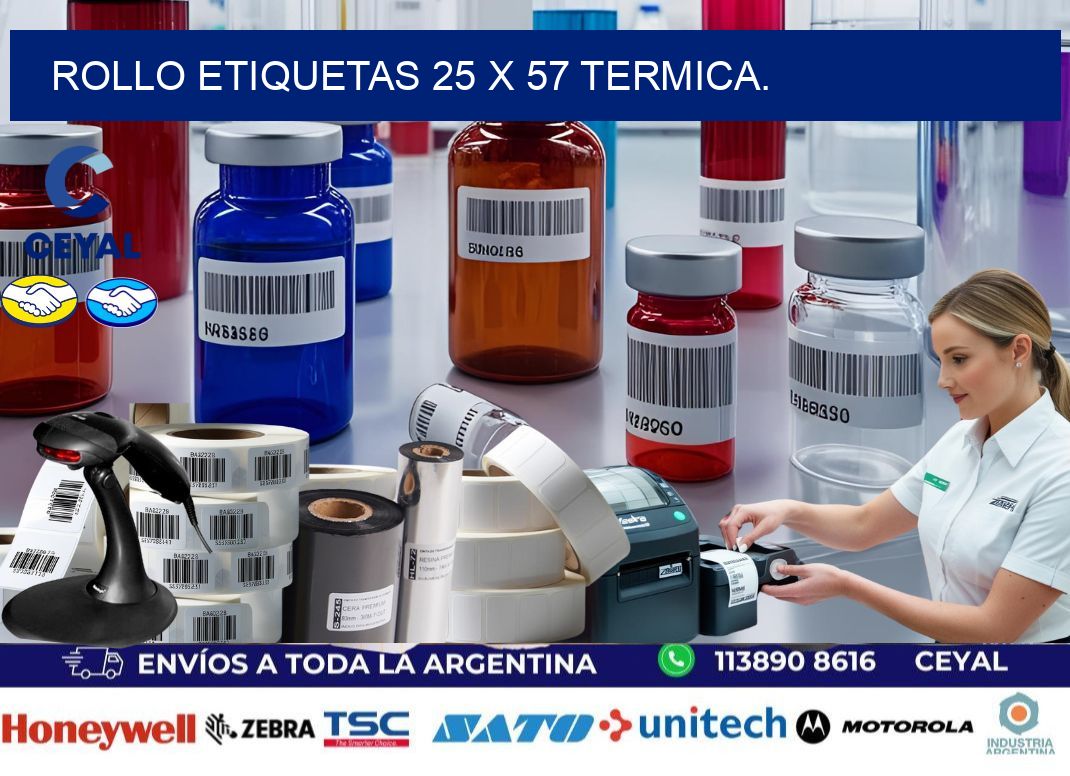 Rollo etiquetas 25 x 57 termica.