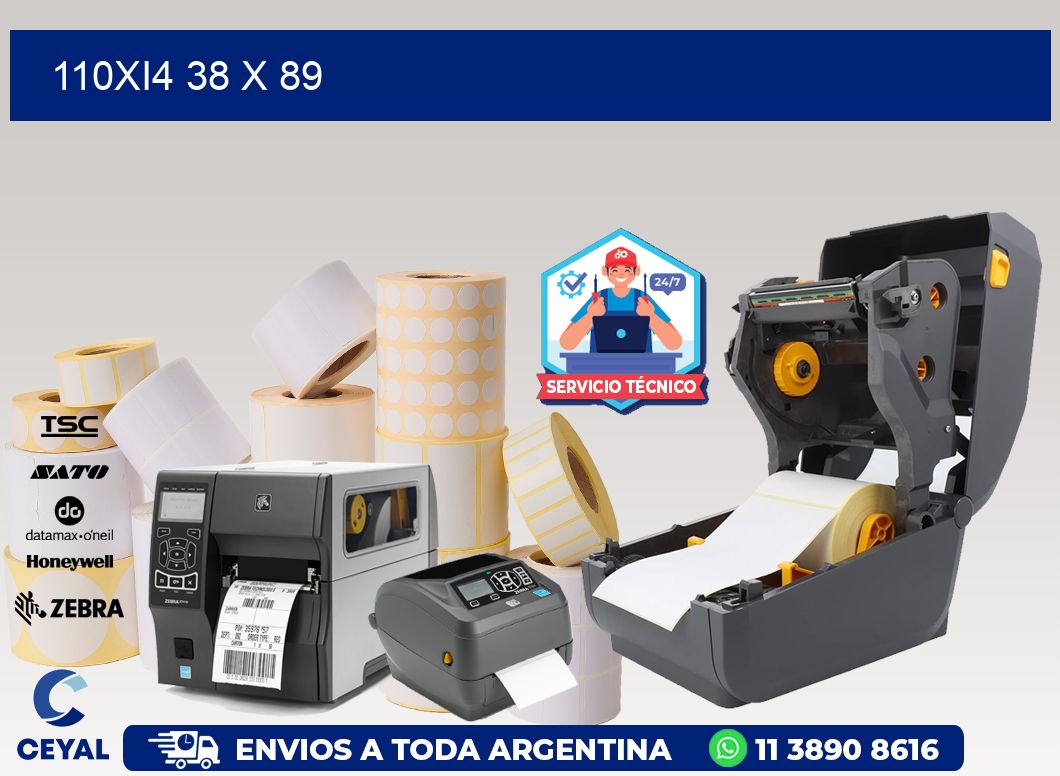 110Xi4 38 x 89