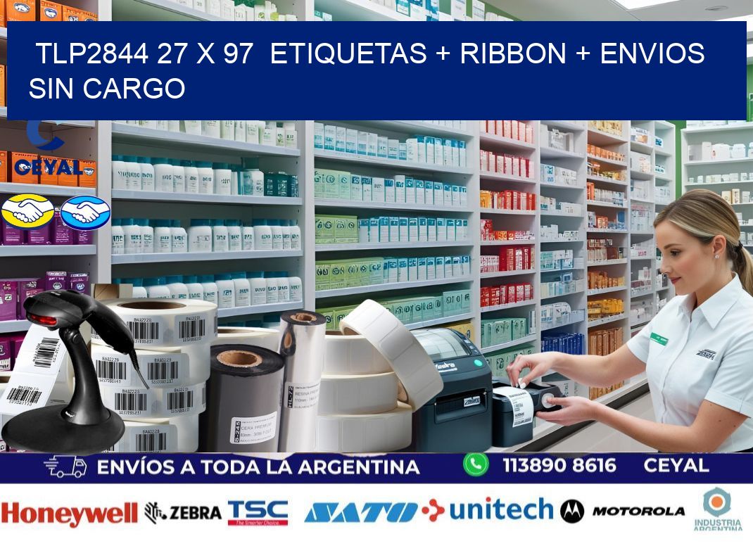 TLP2844 27 x 97  etiquetas + ribbon + envios sin cargo