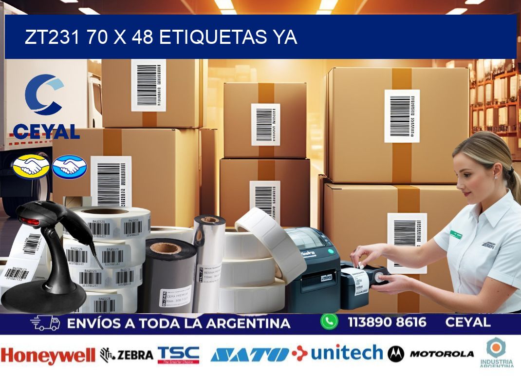 ZT231 70 x 48 ETIQUETAS YA