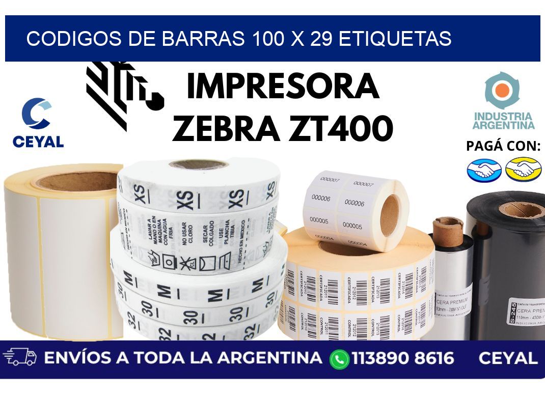 codigos de barras 100 x 29 etiquetas