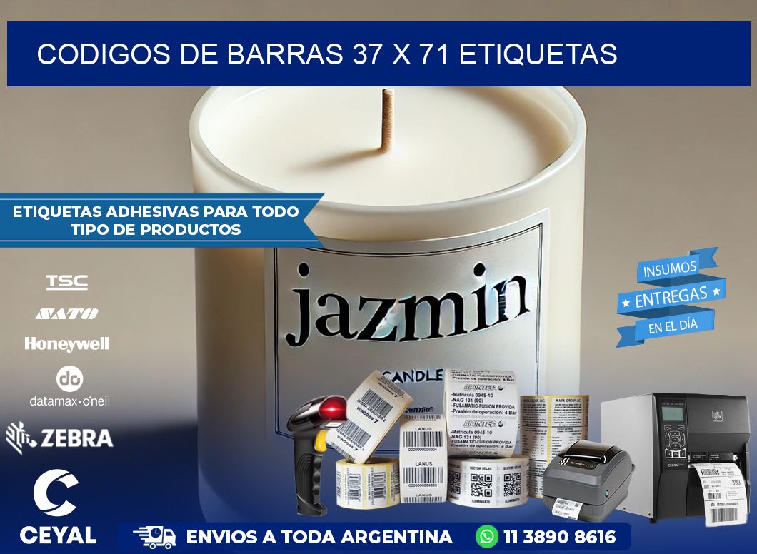 codigos de barras 37 x 71 etiquetas
