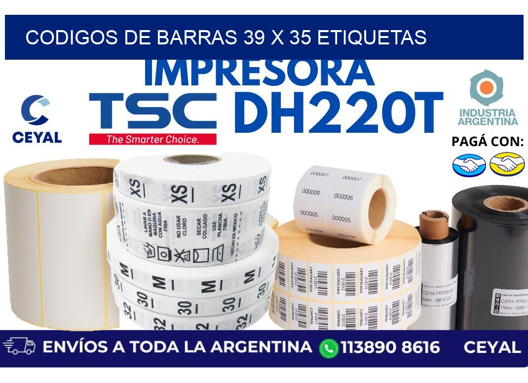 codigos de barras 39 x 35 etiquetas