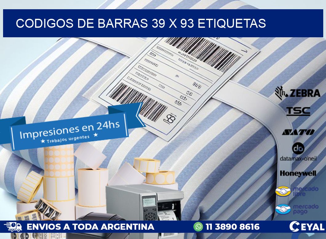 codigos de barras 39 x 93 etiquetas