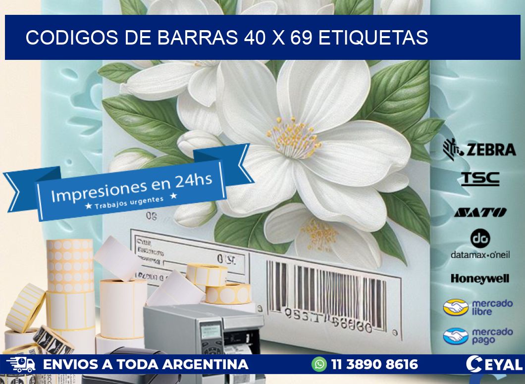 codigos de barras 40 x 69 etiquetas