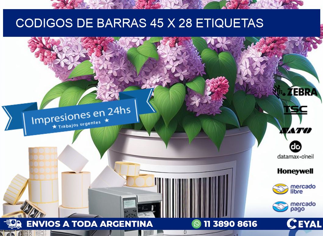 codigos de barras 45 x 28 etiquetas