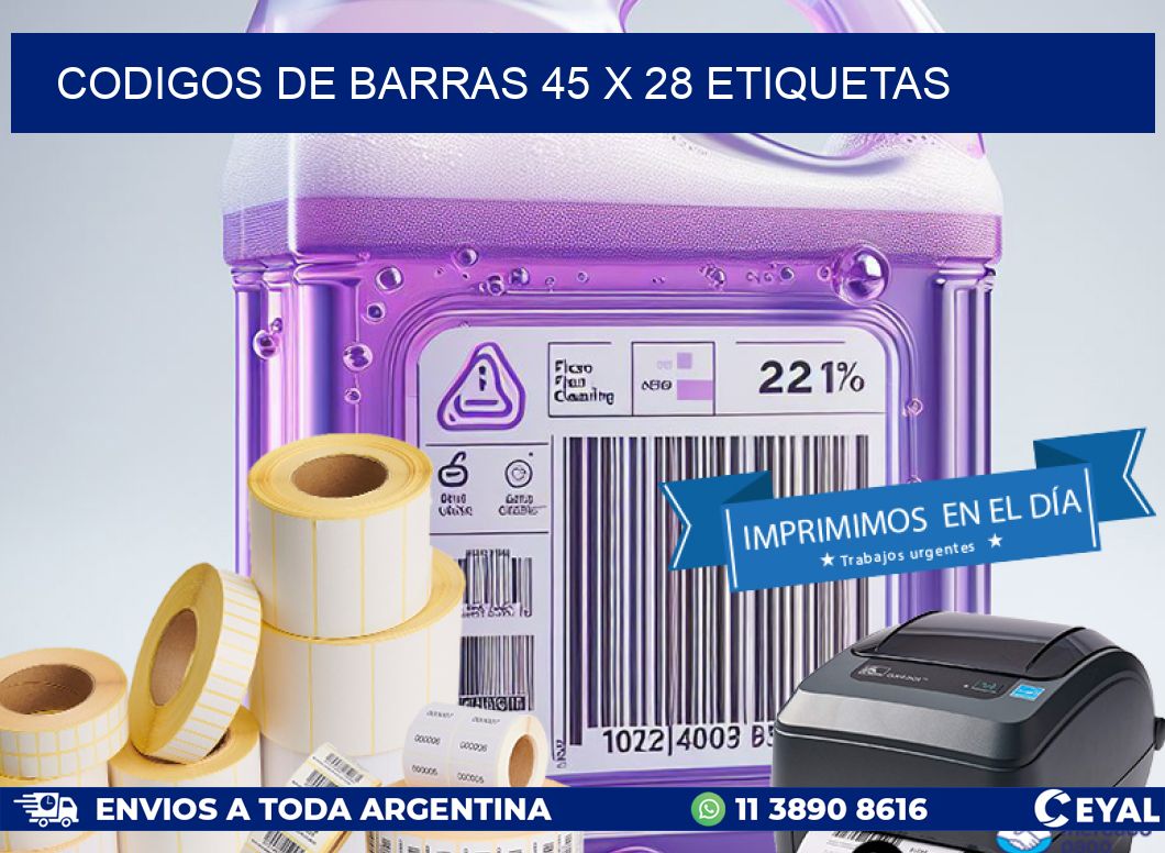 codigos de barras 45 x 28 etiquetas