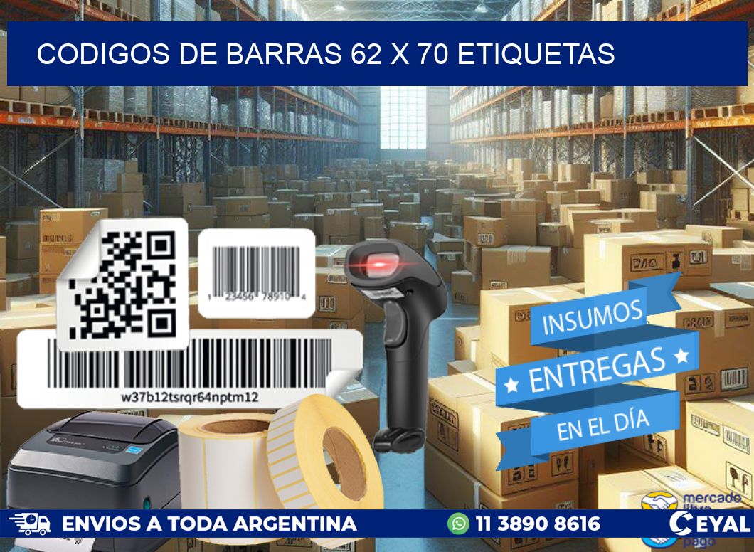 codigos de barras 62 x 70 etiquetas