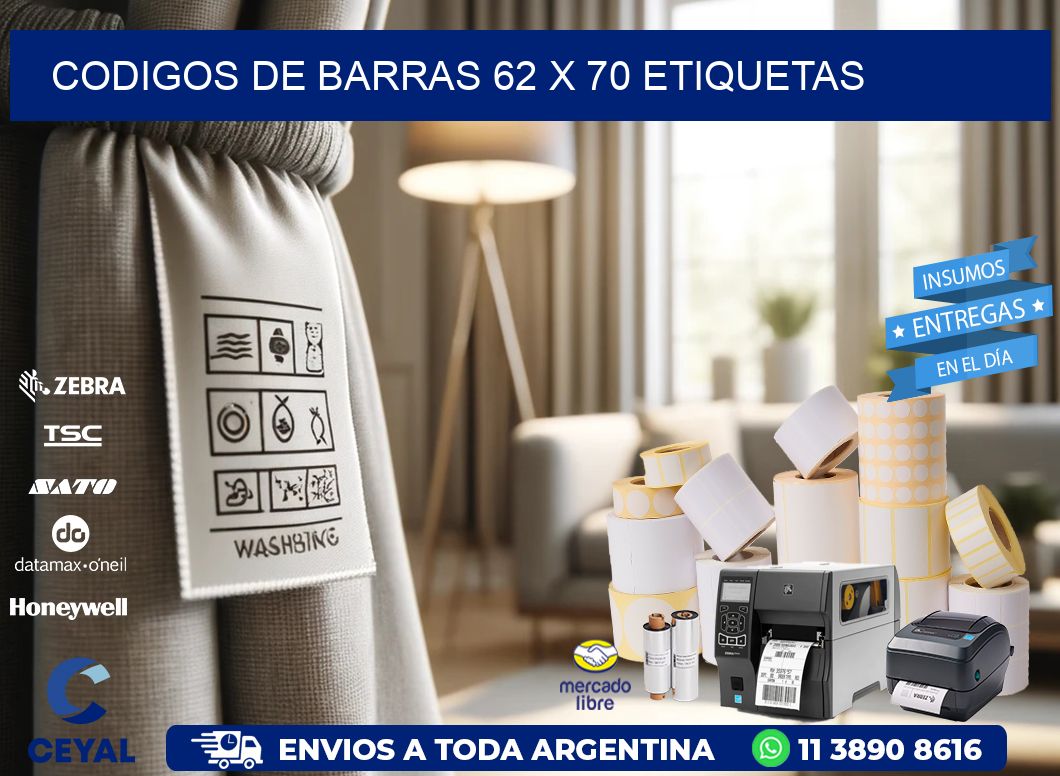 codigos de barras 62 x 70 etiquetas