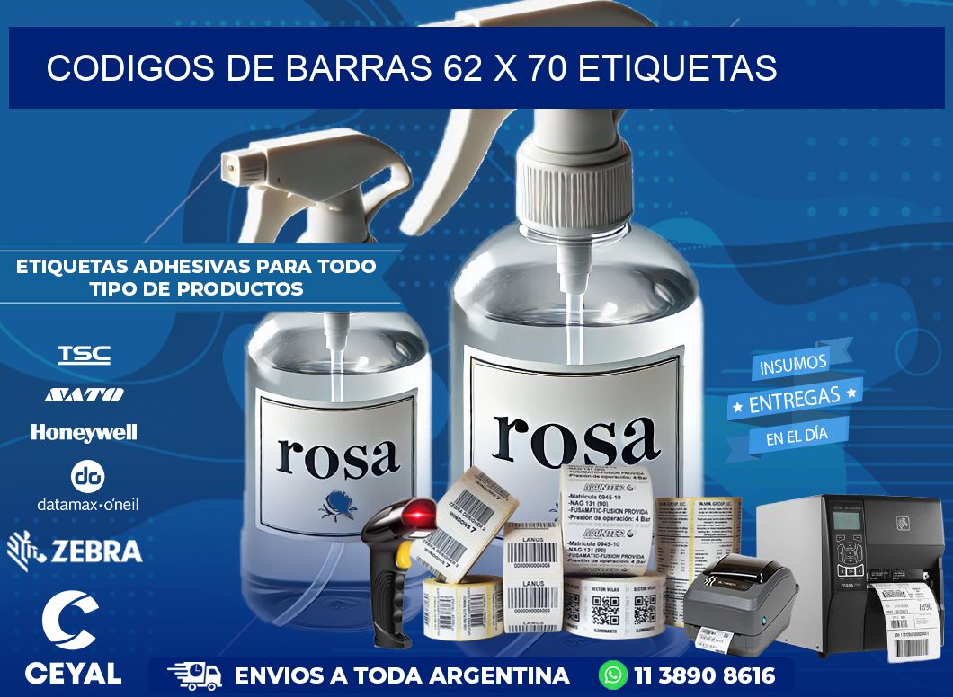 codigos de barras 62 x 70 etiquetas