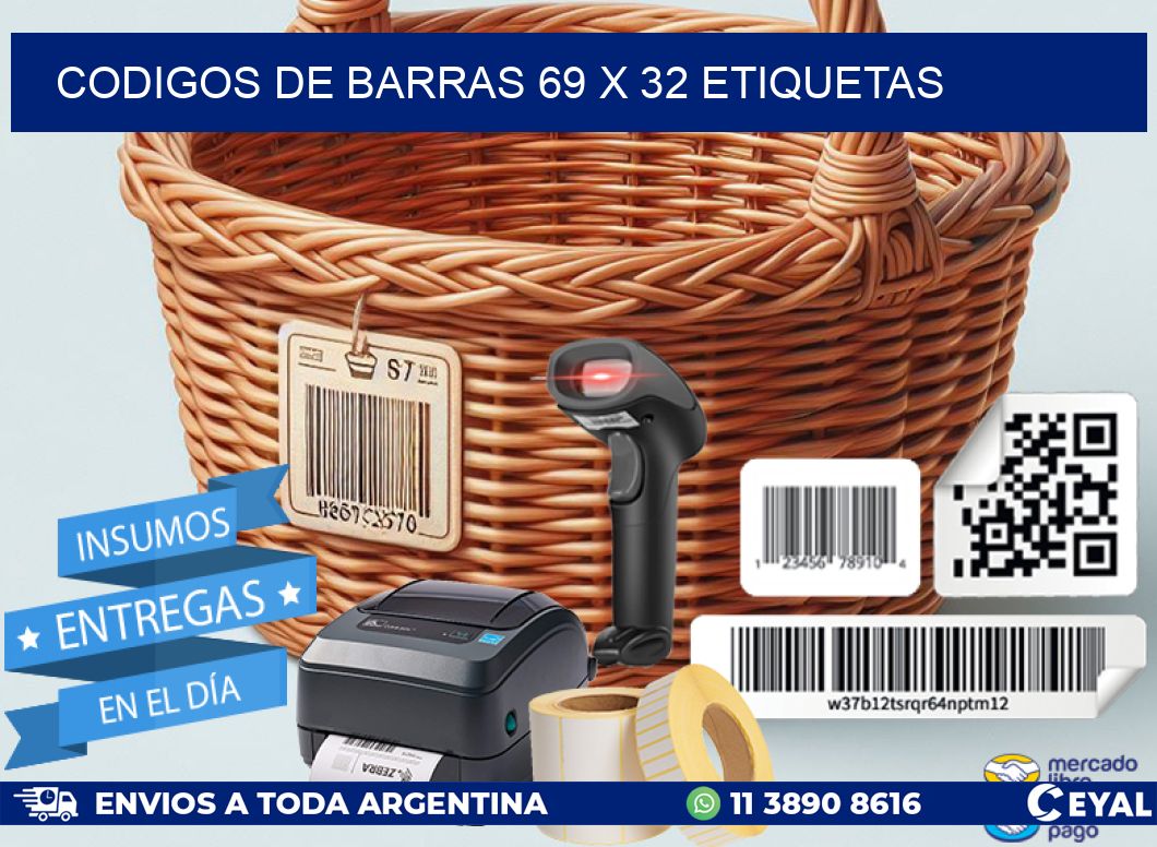codigos de barras 69 x 32 etiquetas
