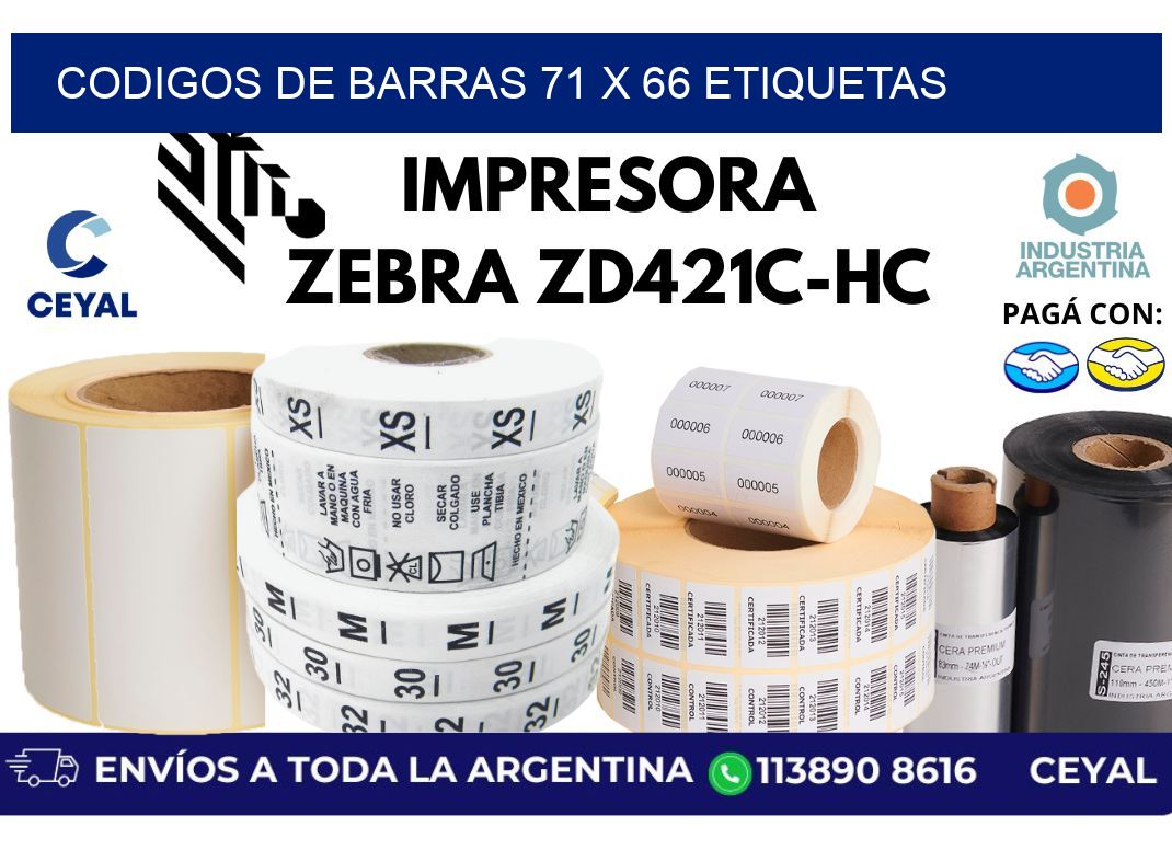 codigos de barras 71 x 66 etiquetas