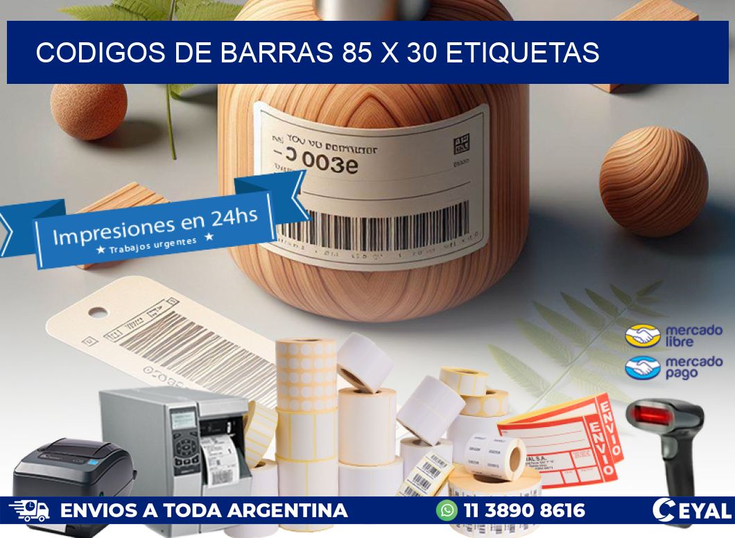 codigos de barras 85 x 30 etiquetas