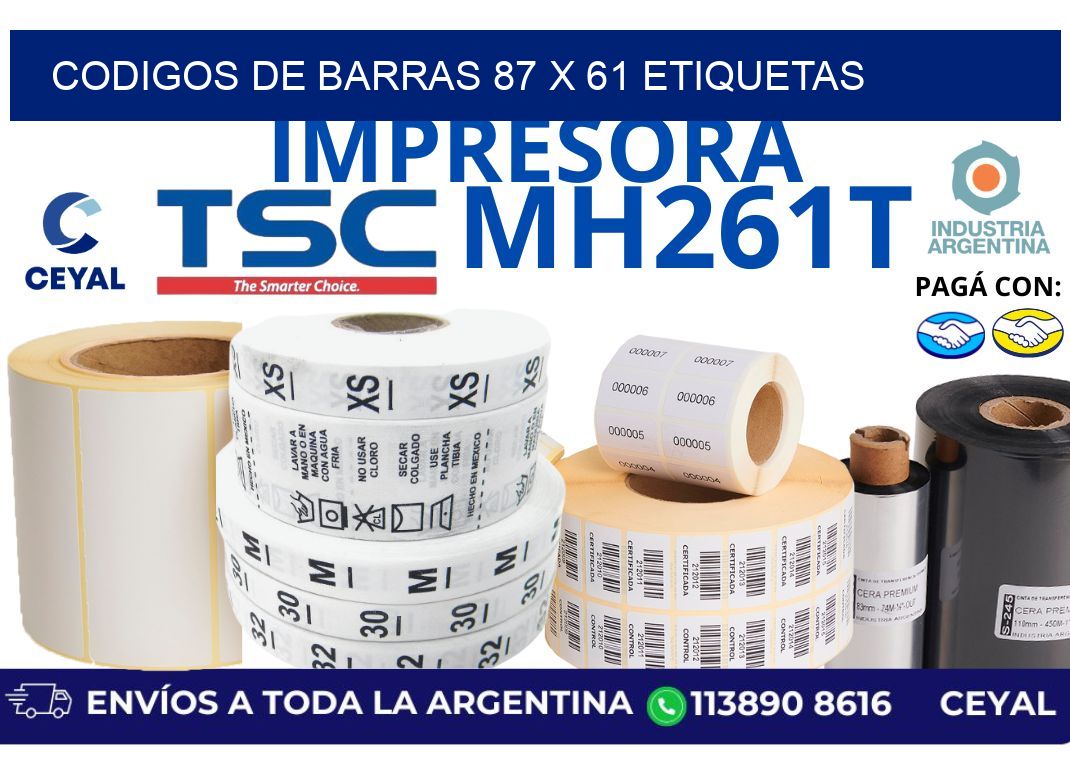 codigos de barras 87 x 61 etiquetas