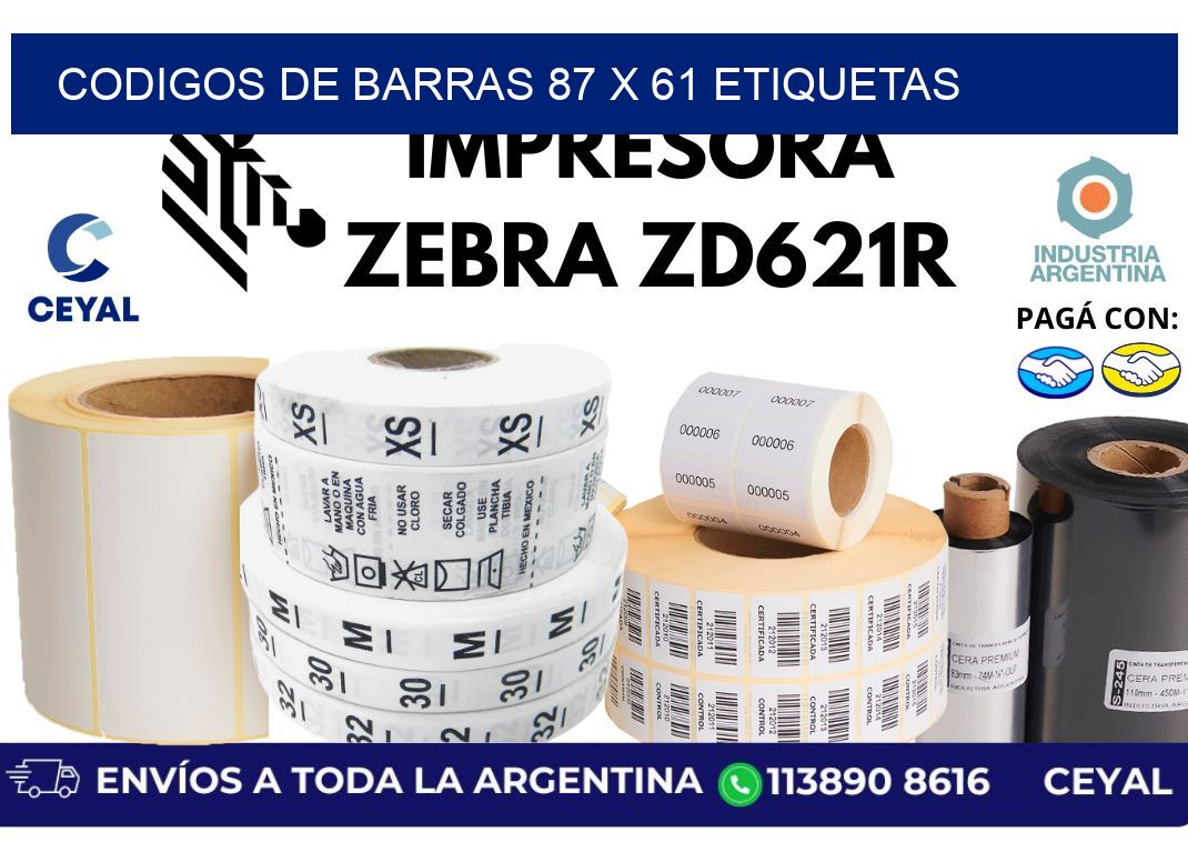 codigos de barras 87 x 61 etiquetas