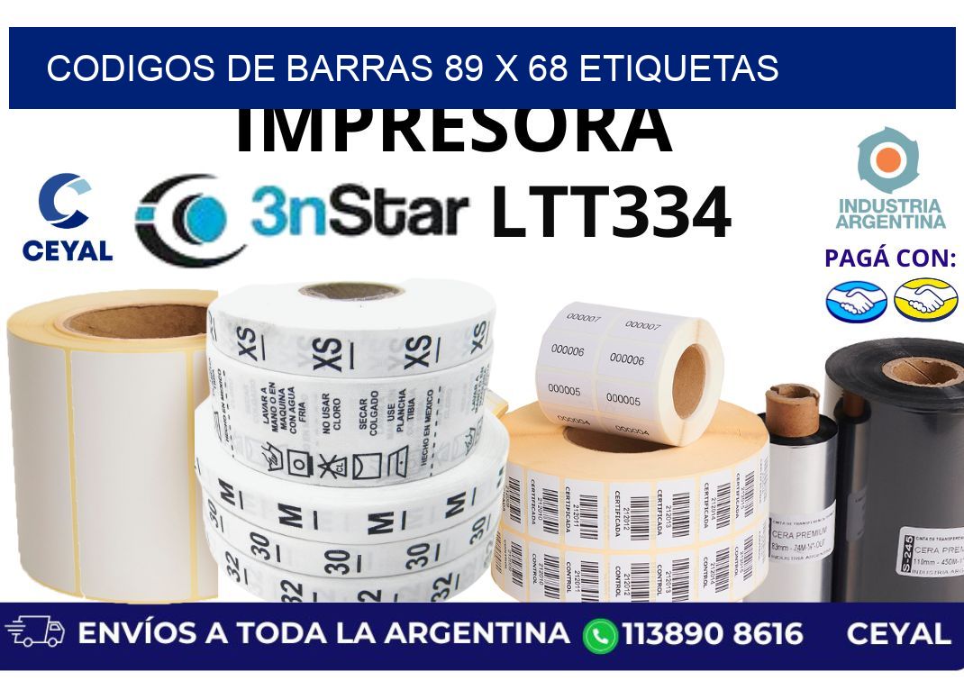 codigos de barras 89 x 68 etiquetas