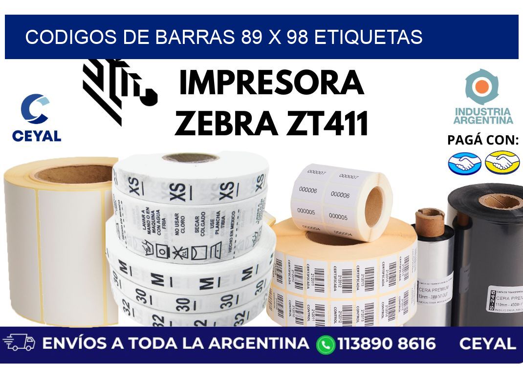 codigos de barras 89 x 98 etiquetas