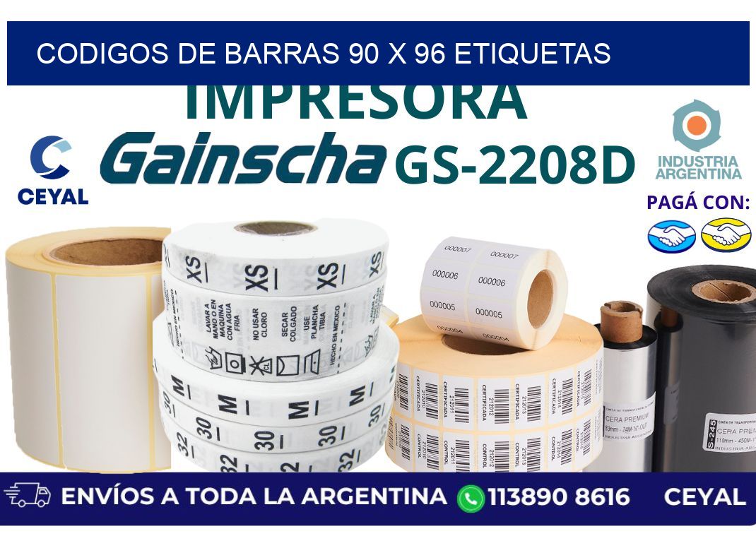 codigos de barras 90 x 96 etiquetas