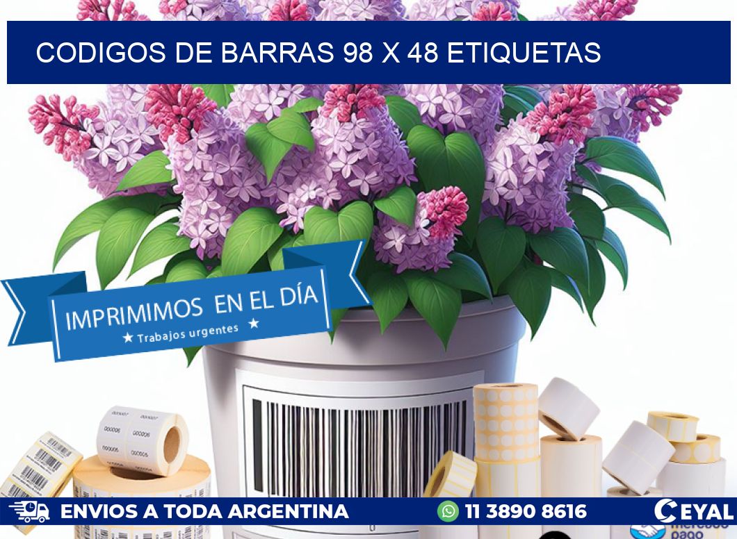 codigos de barras 98 x 48 etiquetas