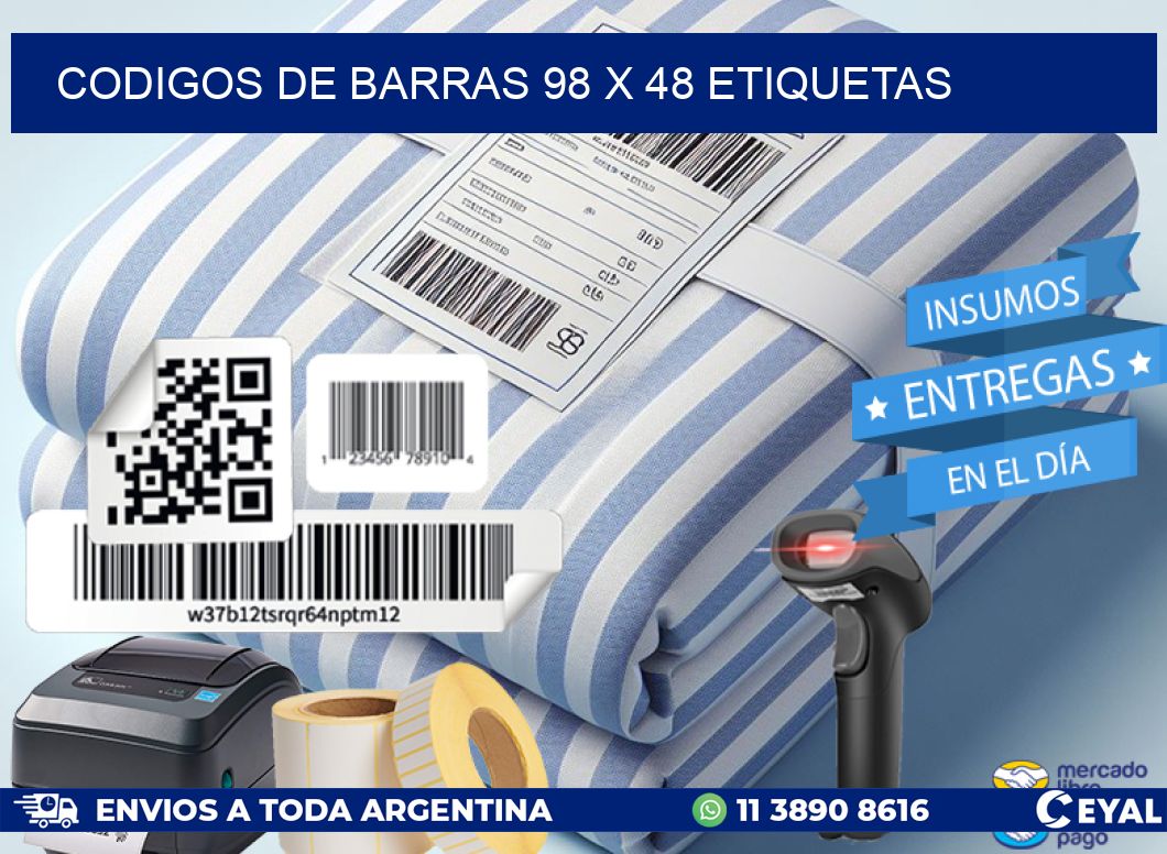 codigos de barras 98 x 48 etiquetas