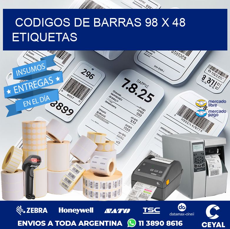 codigos de barras 98 x 48 etiquetas