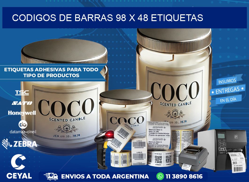 codigos de barras 98 x 48 etiquetas