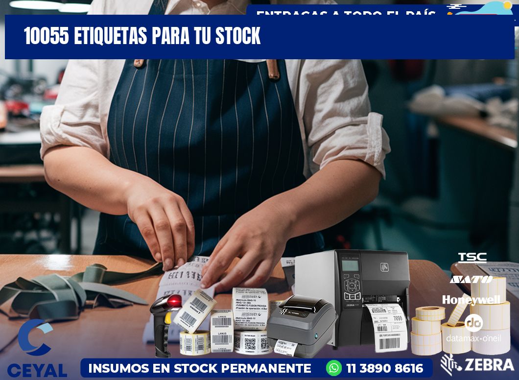 10055 etiquetas para tu stock