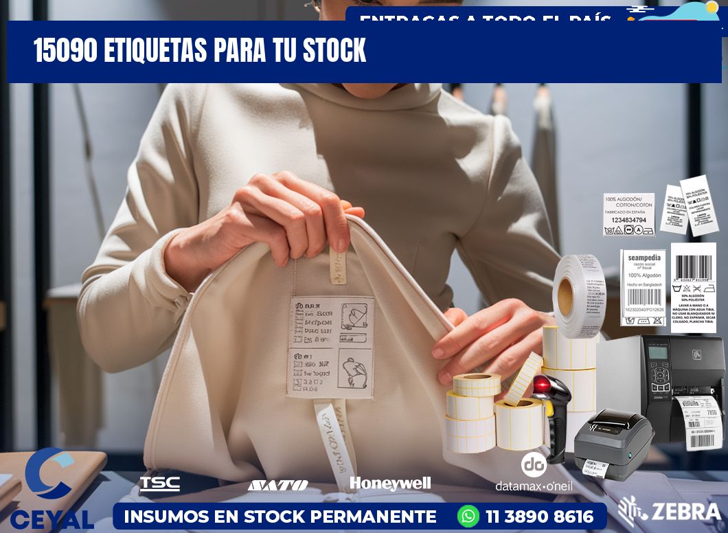 15090 etiquetas para tu stock