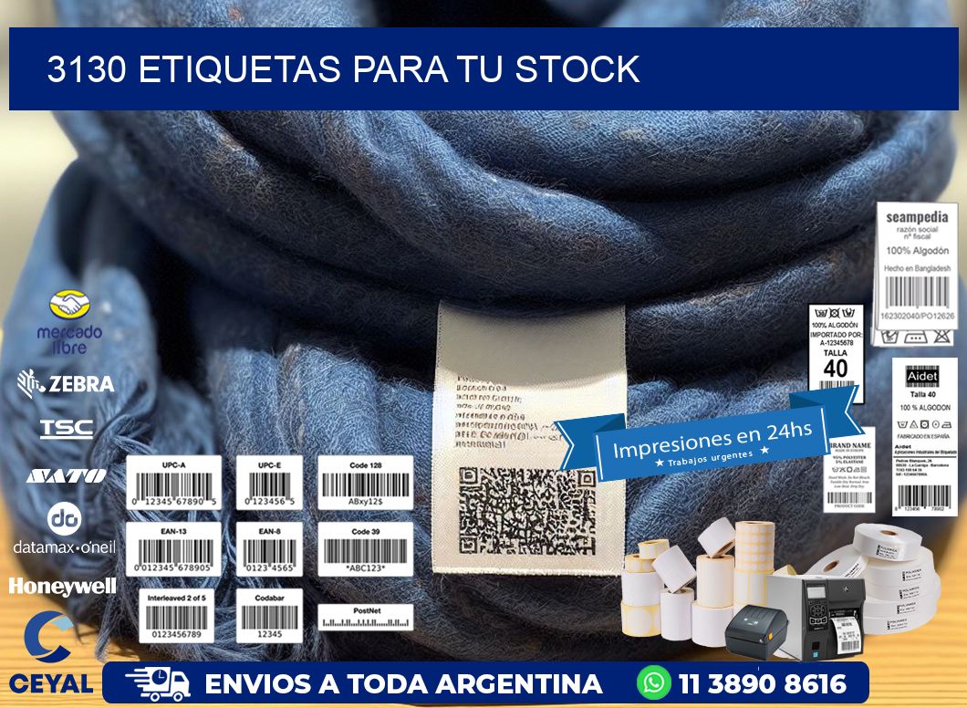 3130 etiquetas para tu stock
