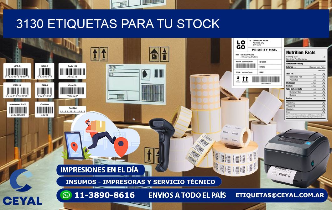 3130 etiquetas para tu stock