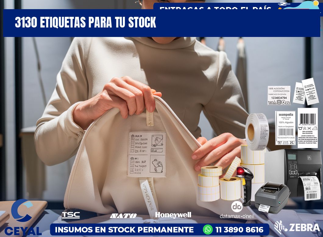 3130 etiquetas para tu stock