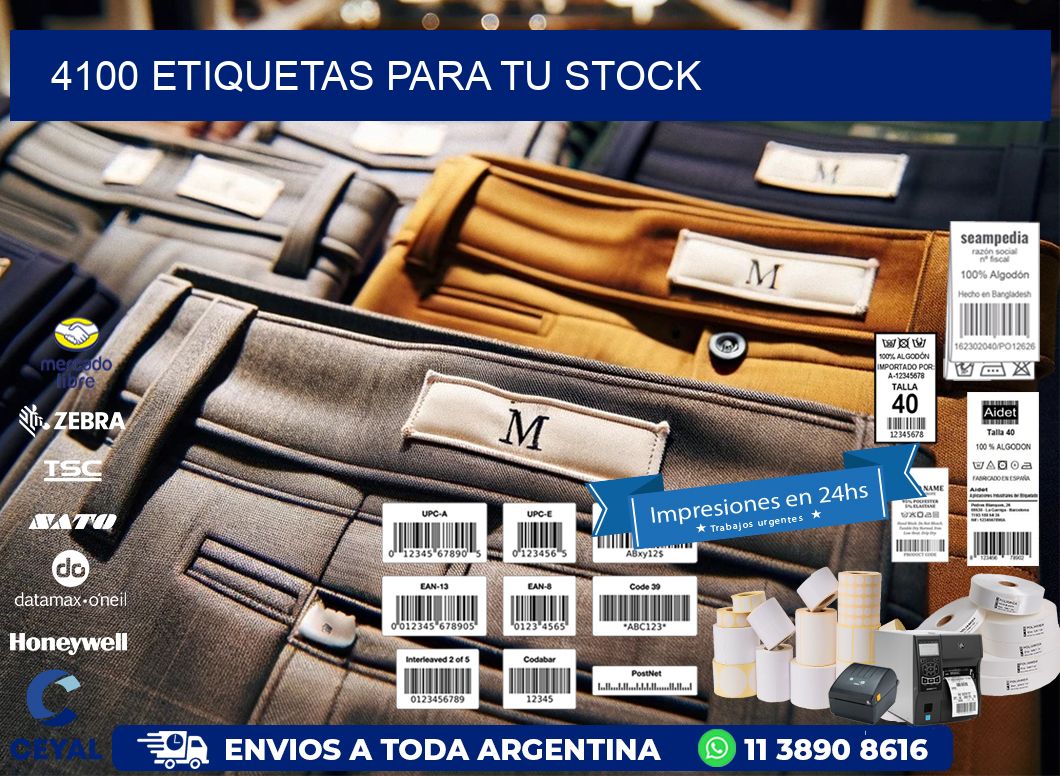 4100 etiquetas para tu stock