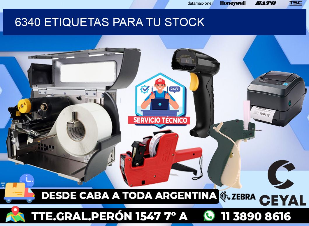 6340 etiquetas para tu stock
