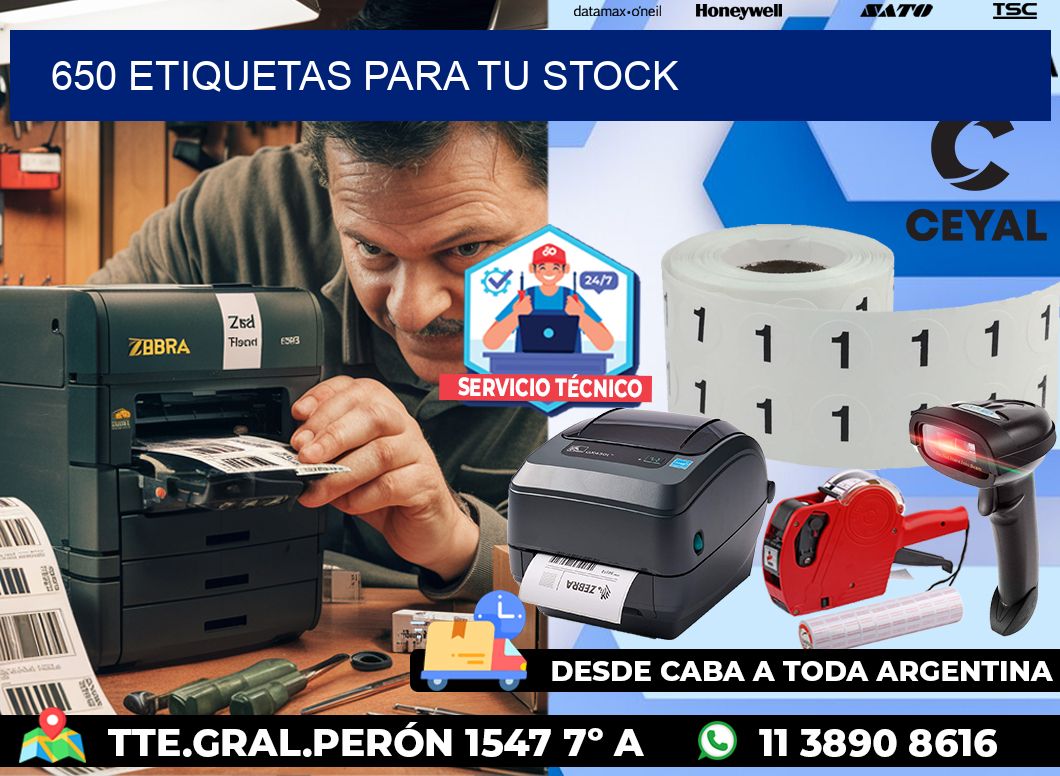 650 etiquetas para tu stock