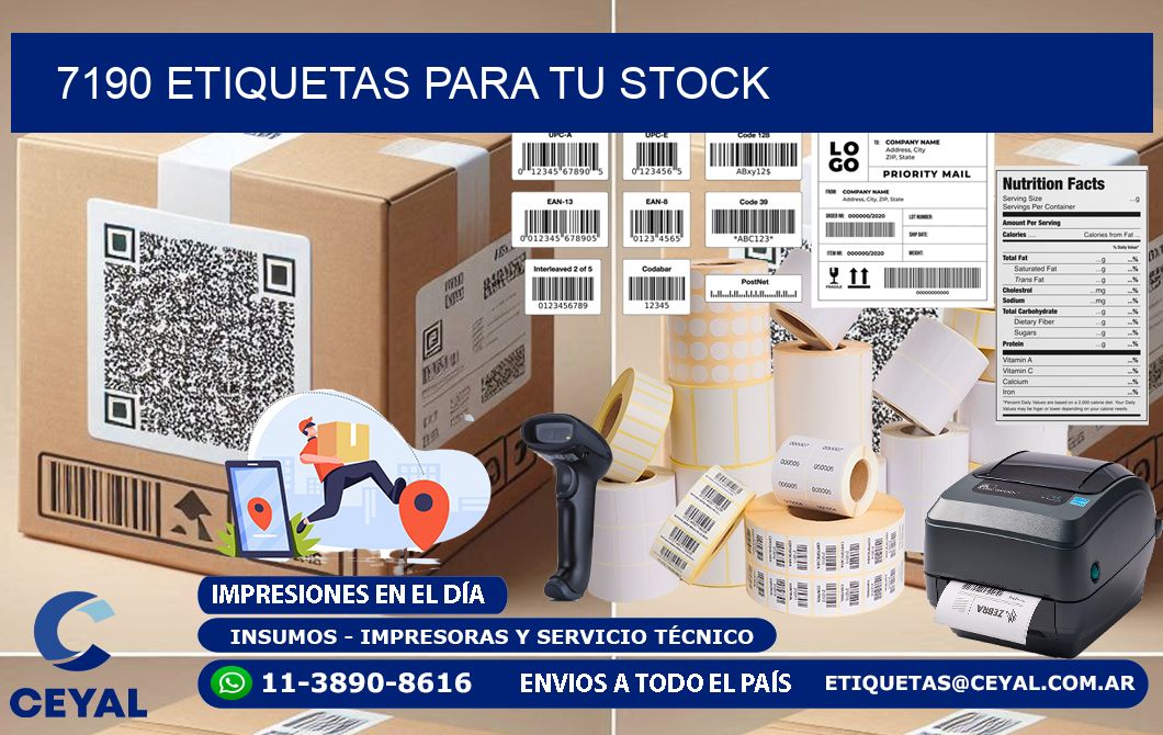 7190 etiquetas para tu stock